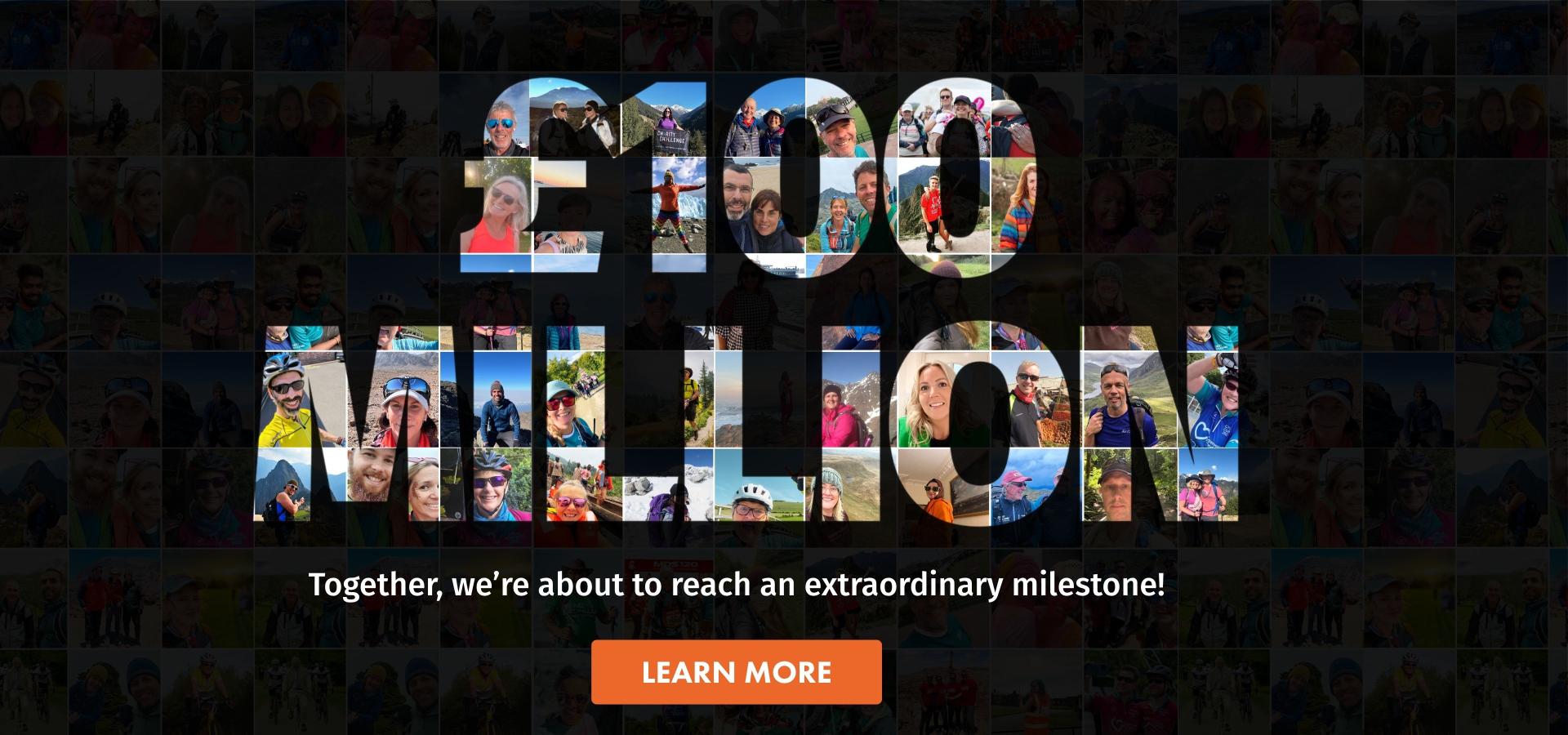 Charity Challenge journey to 100 million